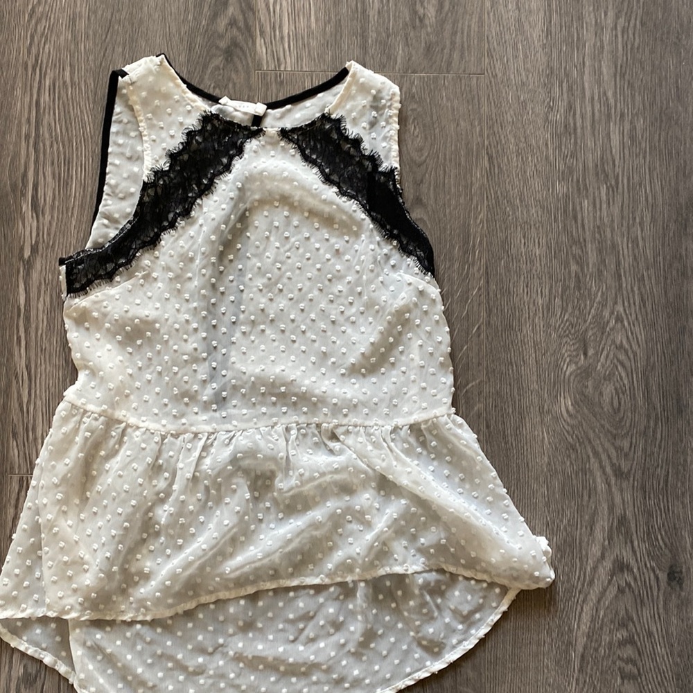 Lush peplum lace top